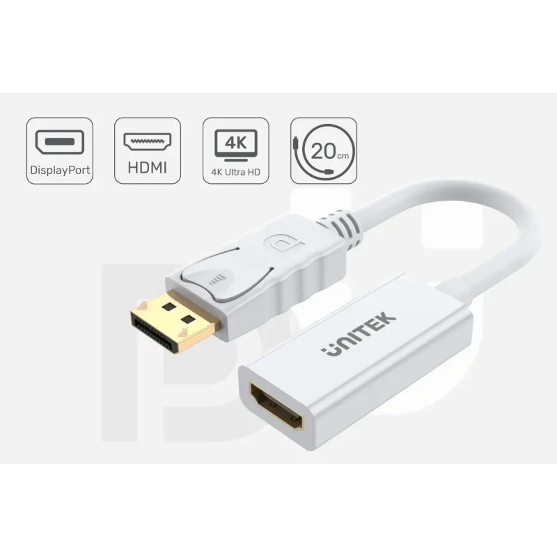 Adapter Unitek Y-6332 DisplayPort-HDMI 4K