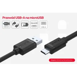 Kabel Unitek Y-C454GBK USB 2.0 - microUSB M/M 0.5m