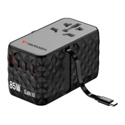 Adapter podróżny Verbatim Charge 'n' Travel GaN III globalny 4xUSB-C PD 3.0