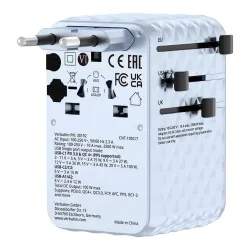 Adapter podróżny Verbatim Charge 'n' Travel GaN III globalny 1xUSB-C PD 3.0