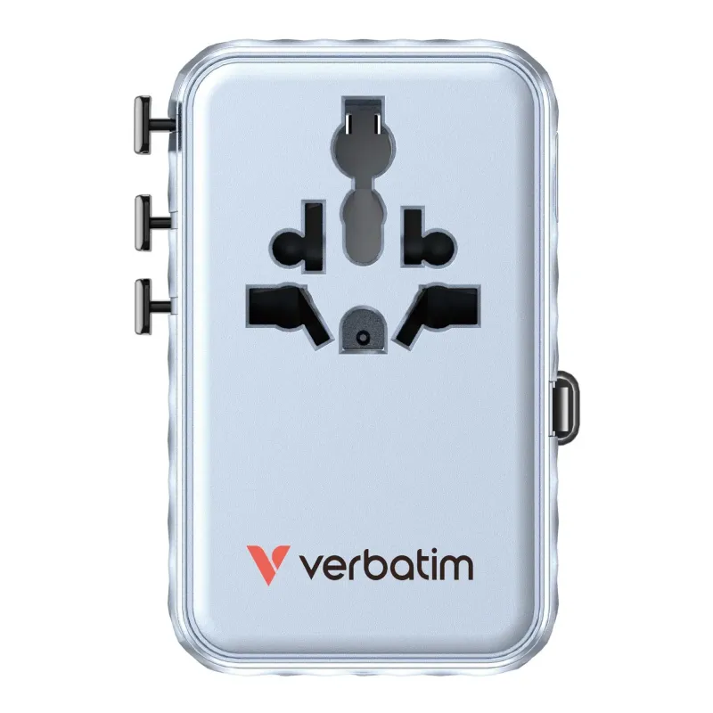 Adapter podróżny Verbatim Charge 'n' Travel GaN III globalny 1xUSB-C PD 3.0