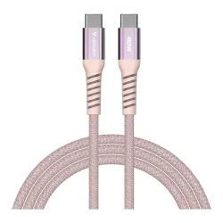 Kabel Verbatim USB-C(M) - USB-C(M) 1,2m, 60W, PD, różowy | PartsPC.pl