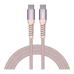 Kabel Verbatim USB-C(M) - USB-C(M) 1,2m, 100W, PD, różowy | PartsPC.pl