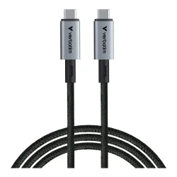 Kabel USB 4 Verbatim USB-C(M) - USB-C(M) 1,2m, 240W, PD, czarny
