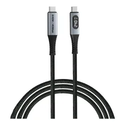 Kabel Verbatim USB-C(M) - USB-C(M) z wyświetlaczem, 1,2m, 240W, PD, czarny