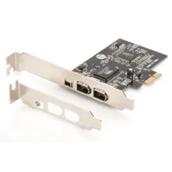 Kontroler Firewire (400) DIGITUS PCI Express, 3xZew. IEEE1394a 6pin + Mini,
