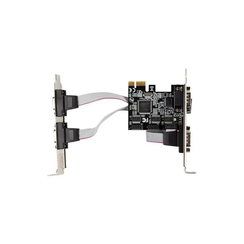 Karta Lanberg PCI Express - COM 9Pin x4 + śledzie low profile