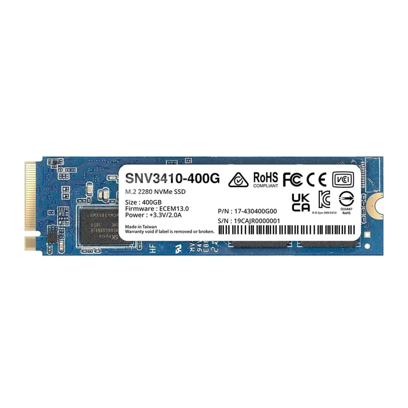 Synology SNV3410-400G | dysk M.2 NVMe SSD o pojemności 400GB (M.2 2280) serii Enterprise