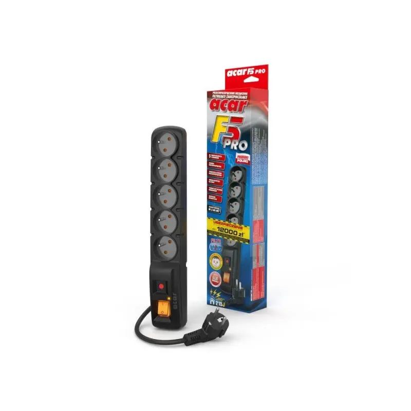 Listwa przeciwprzepięciowa Acar F5 PRO 1,5m