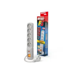 Listwa przeciwprzepięciowa Acar F5 5,0m szara | PartsPC.pl