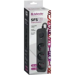 Listwa zasilająca Defender SFS 131 1,5 m, 3 gniazda