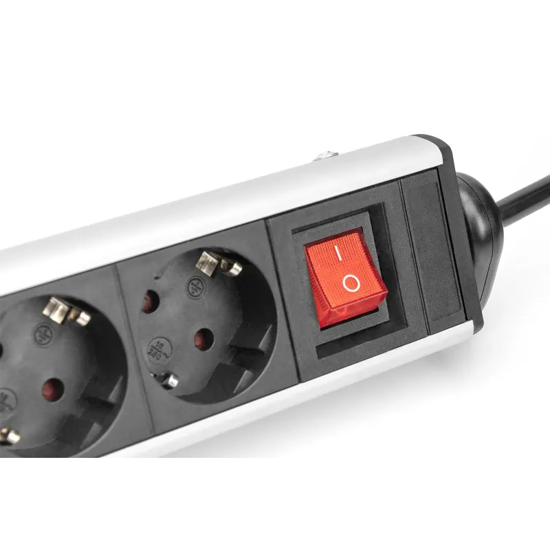 Listwa zasilająca DIGITUS biurowa 45° 6 gniazdowa 2xUSB-A 1xUSB-C (5V/3,4A)