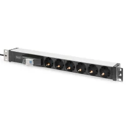 Listwa zasilająca DIGITUS PDU 19" RACK 6xSchuko kabel 2m 1xSchuko 16A