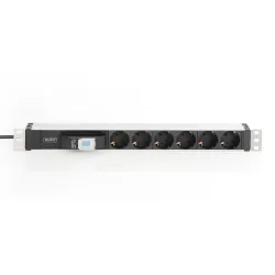 Listwa zasilająca DIGITUS PDU 19" RACK 6xSchuko kabel 2m 1xSchuko 16A