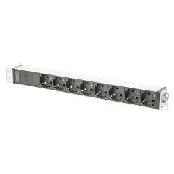 Listwa zasilająca DIGITUS PDU 19" RACK 8xSchuko kabel 2m 1xC14 16A wł./wył.