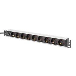 Listwa zasilająca DIGITUS PDU Rack 19" z bezpiecznikiem przeciążeniowym, 9