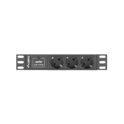 Listwa zasilająca Lanberg do szaf 10" 1U 16A PDU 3x Schuko 2m czarna