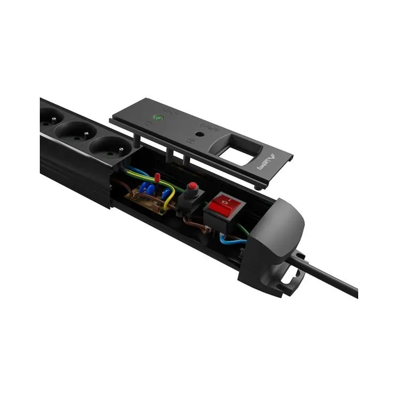 Listwa zasilająca Lanberg SP1 1.5m 5x 230V PL czarna