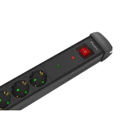 Listwa zasilająca Lanberg SP1 1.5m 5x 230V Schuko czarna