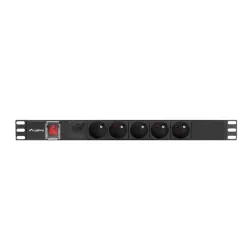 Listwa zasilająca Lanberg Rack PDU 19" 1U 16A 5x 230V PL 2M Czarna