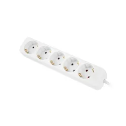 Listwa przedłużacz Lanberg 3m biała 5x 230V Schuko, kabel wykonany z pełnej