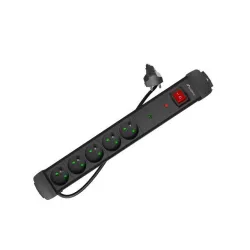 Listwa zasilająca Lanberg SP1 5m 5x 230V PL czarna