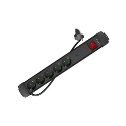 Listwa zasilająca Lanberg SP1 5m 5x 230V Schuko czarna