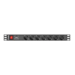 Listwa zasilająca Lanberg do RACK 1U 16A PDU 7x Schuko | PartsPC.pl