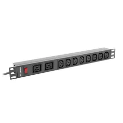 Listwa zasilająca Lanberg do RACK 1U 16A PDU 19" 2x C19, 8x IEC C13 2m