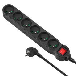 Listwa zasilająca przedłużacz Maclean MCE225 6 gniazd z wyłącznikiem