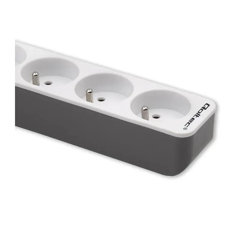 Listwa zasilająca Qoltec 4 gniazda | 1.8m | Biało-szara