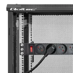 Listwa zasilająca Qoltec PDU do RACK 10" | 1U | 16A | 4xFRENCH | 1.8m