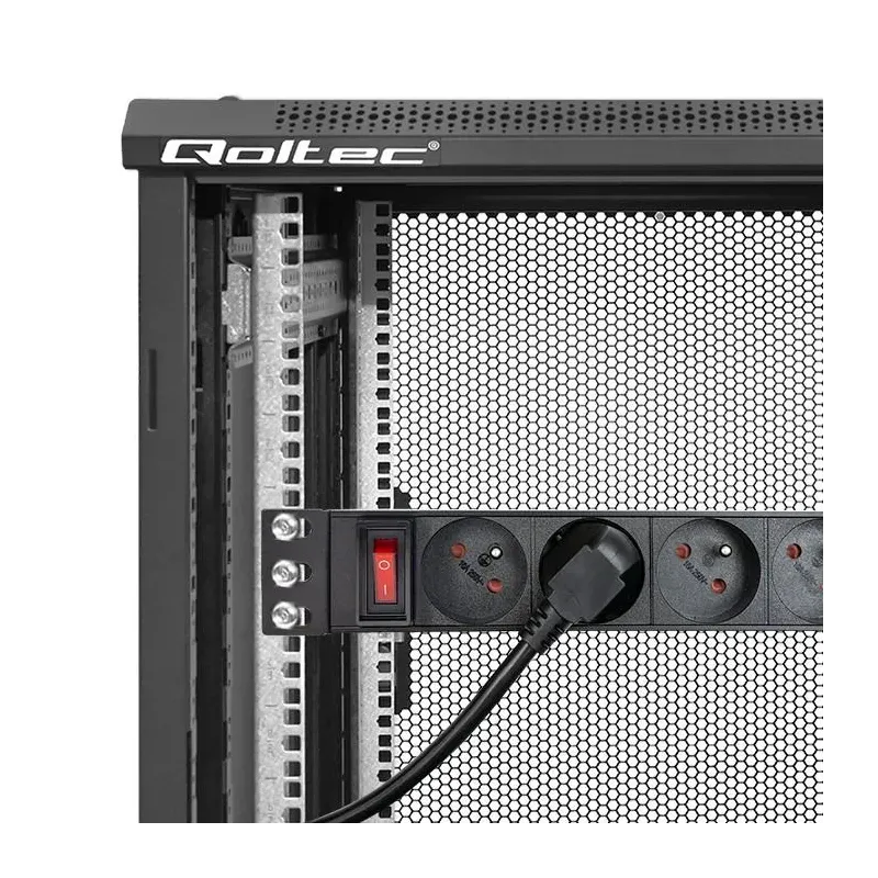 Listwa zasilająca Qoltec PDU do RACK 10" | 1U | 16A | 4xFRENCH | 1.8m