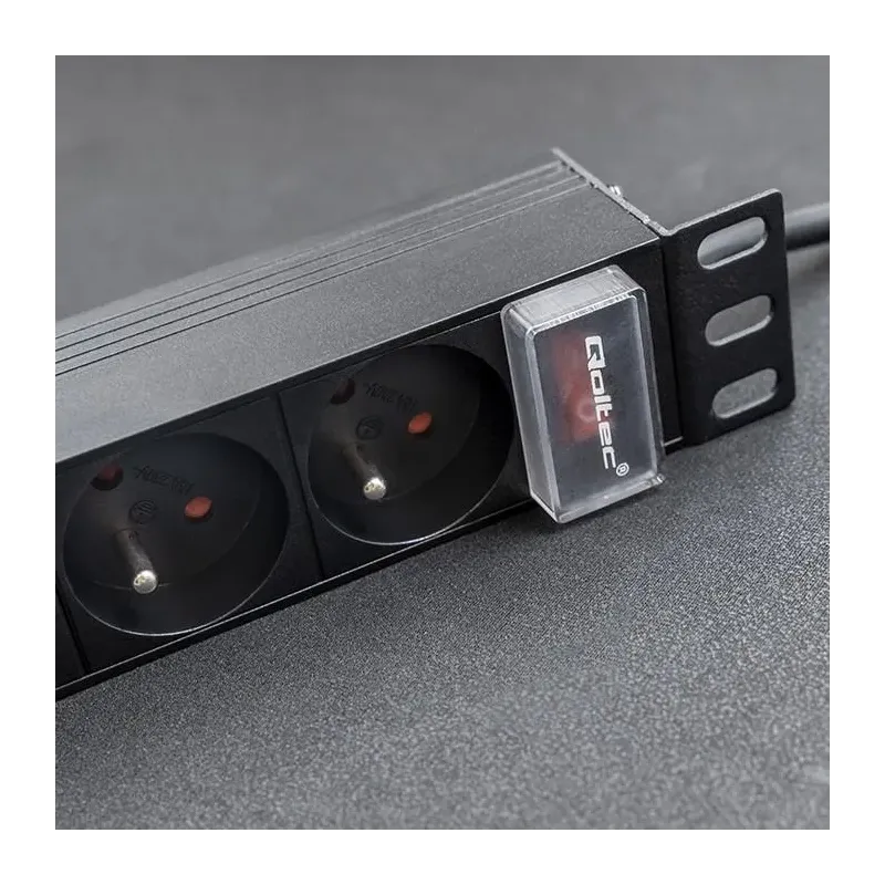Listwa zasilająca Qoltec PDU do RACK 10" | 1U | 16A | 4xFRENCH | 1.8m