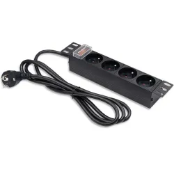 Listwa zasilająca Qoltec PDU do RACK 10" | 1U | 16A | 4xFRENCH | 1.8m