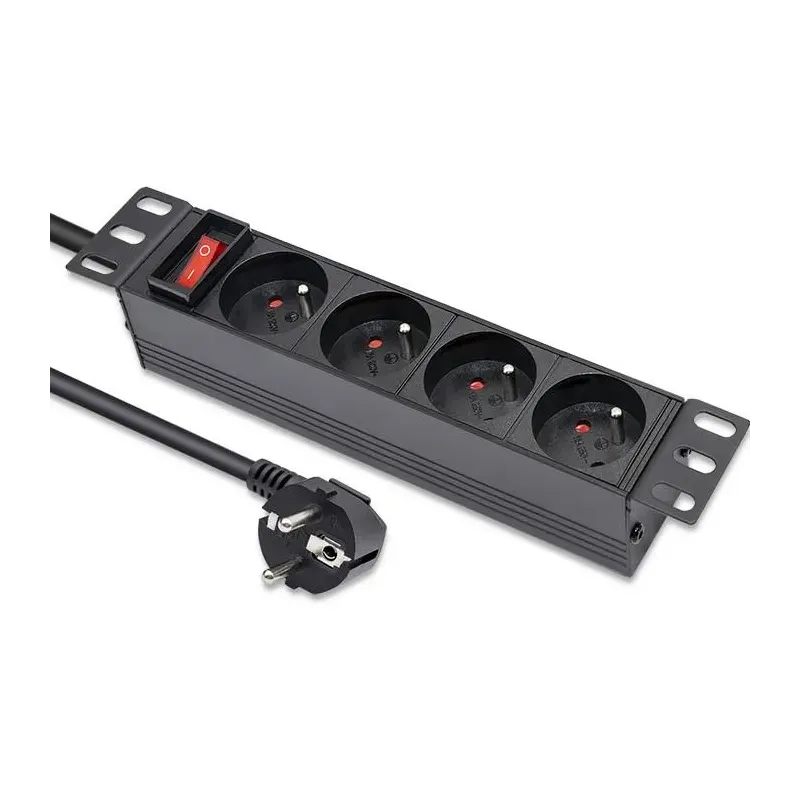 Listwa zasilająca Qoltec PDU do RACK 10" | 1U | 16A | 4xFRENCH | 1.8m
