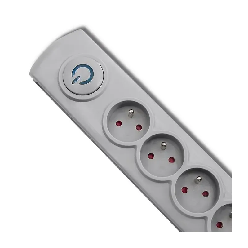 Listwa zasilająca antyprzepięciowa Qoltec | 5 gniazd | 1,8m | szara