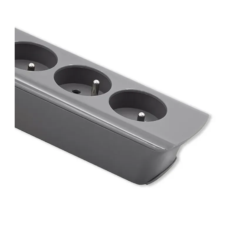 Listwa zasilająca Qoltec 6 gniazd | 1.8m | Szara