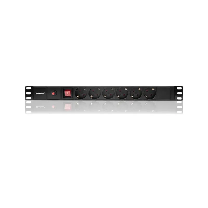 Listwa zasilająca Qoltec do RACK 19" 1U 16A PDU CB 6xSCHUKO 2m