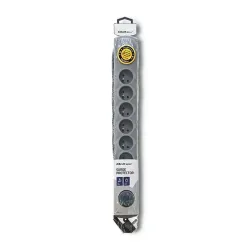 Listwa zasilająca antyprzepięciowa Qoltec Quick Switch | 8 gniazd | 3m |