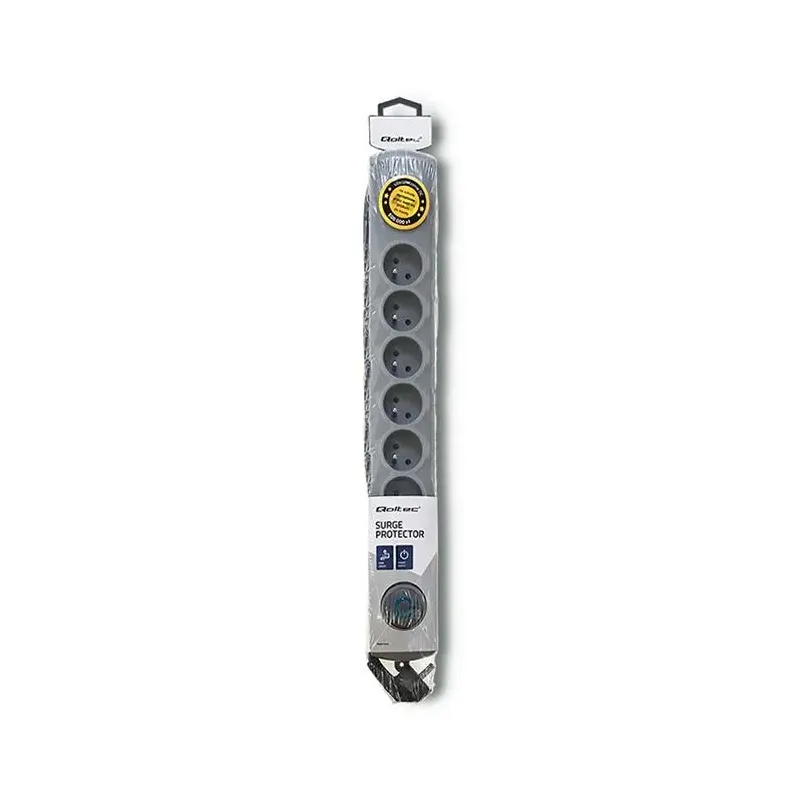 Listwa zasilająca antyprzepięciowa Qoltec Quick Switch | 8 gniazd | 3m |