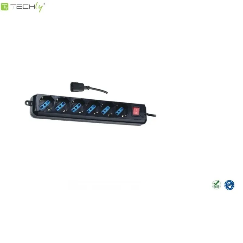 Listwa zasilająca do UPS Techly 6 gniazd 1,5m czarna