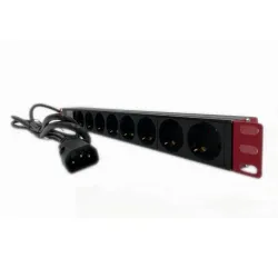 Listwa zasilająca Techly Rack 1U, 8xSchuko 2m