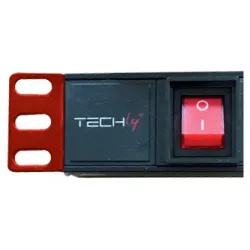 Listwa zasilająca Techly Rackowa 19" 1U, 8 xSchuko/UNEL 3m. czarna