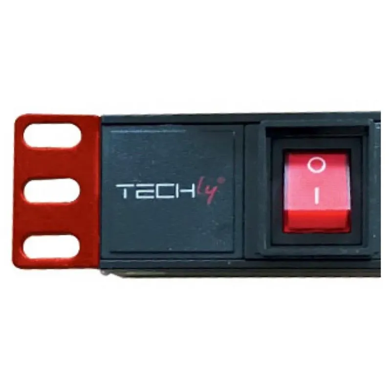Listwa zasilająca Techly Rackowa 19" 1U, 8 xSchuko/UNEL 3m. czarna
