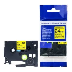 Taśma Brother P-Touch TZe-651 24mm x 8m (TZE651) - żółta, czarny nadruk
