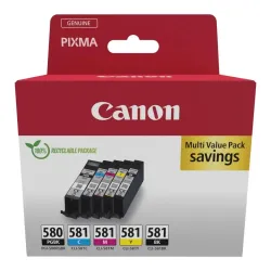 Zestaw tuszy Canon PGI-580BK 11,2ml/CLI-581 BK/C/M/Y 5,6 ml … | PartsPC.pl