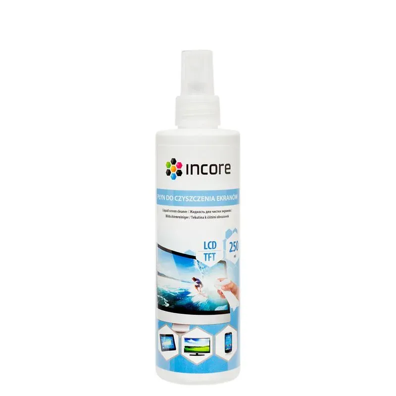 Płyn do czyszczenia ekranów INCORE 250 ml atomizer | PartsPC.pl