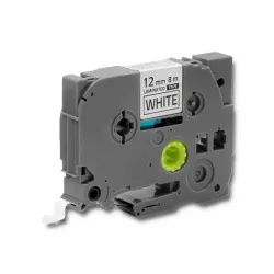 Taśma Qoltec do BROTHER TZe-231 | 12mm x 4m | Biała/ Czarny nadruk