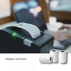 Rolka termiczna Qoltec 57 x 20 | 55g/m2 | 10szt. | BPA free